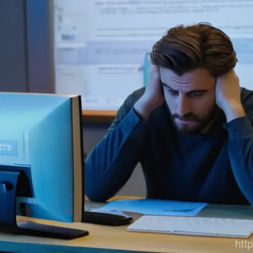 디스크 조각 모음 프로그램 추천 - **Image Prompt 1: The Frustrated User with a Slow Computer** A person in their late 20s to early...