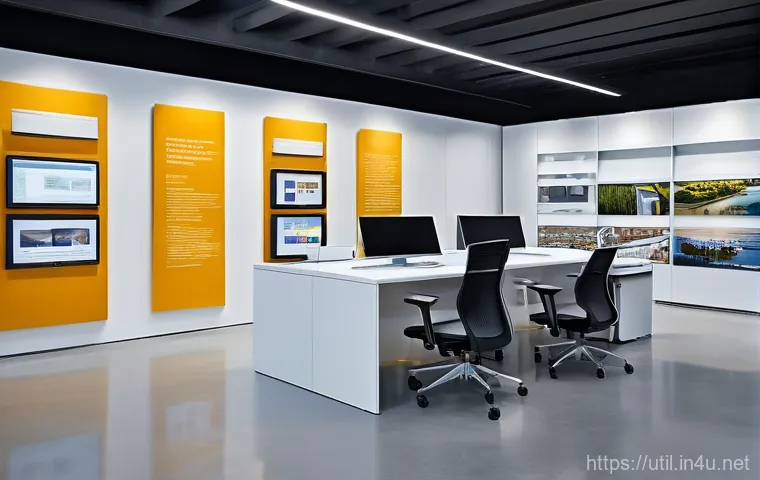 컴퓨터 파일 검색 유틸리티 추천 - 1s." The scene is brightly lit, emphasizing her positive expression and the crisp, efficient display...