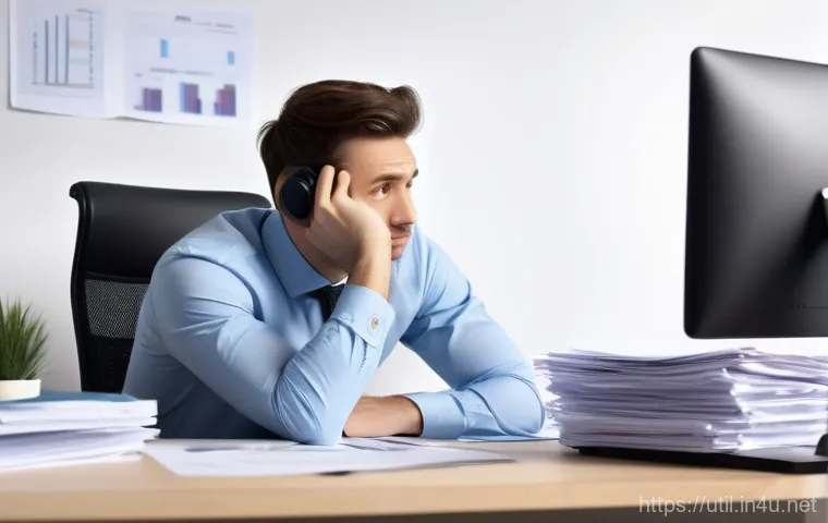 컴퓨터 파일 검색 유틸리티 추천 - 1s." The scene is brightly lit, emphasizing her positive expression and the crisp, efficient display...