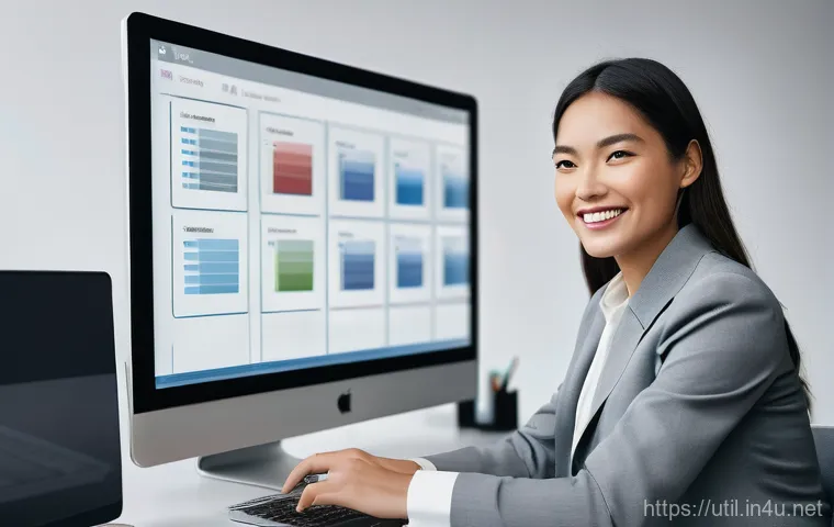 컴퓨터 파일 검색 유틸리티 추천 - **Prompt**: A young professional, male, mid-30s, dressed in smart casual attire, sits slumped at a m...